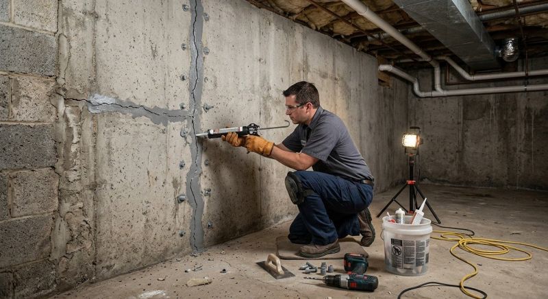 Basement Crack Repair in Beckley, WV