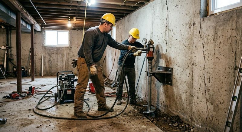 Basement Stabilization in Beckley, WV