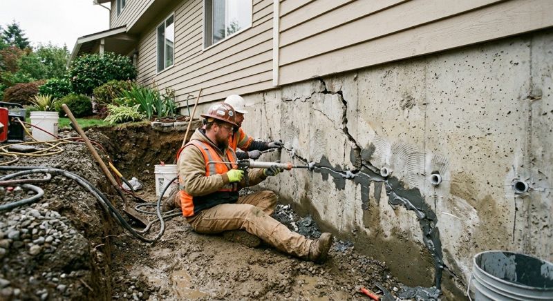Cracked Foundation Repair in Hinton, WV