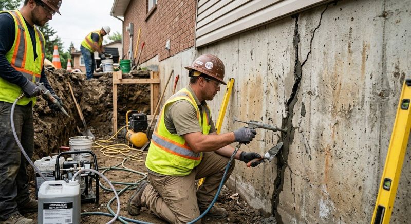 Cracked Foundation Repair in Hinton, WV