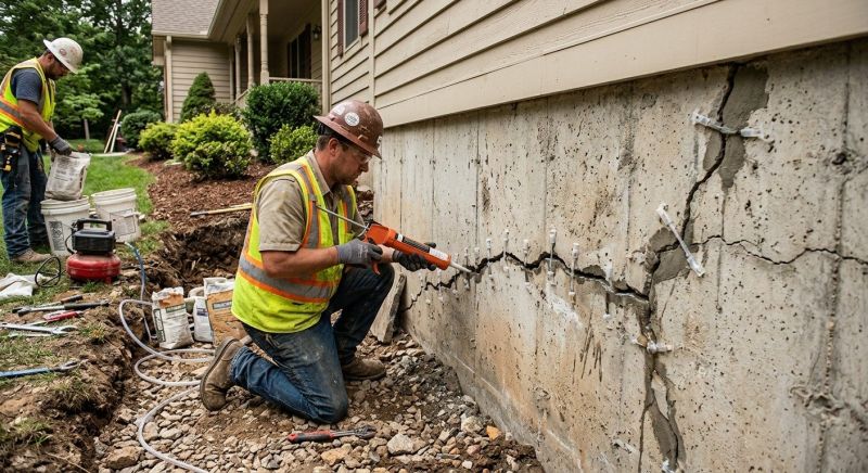 Cracked Foundation Repair in Hinton, WV