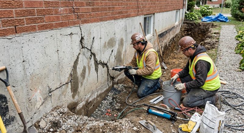 Cracked Foundation Repair in Pineville, WV