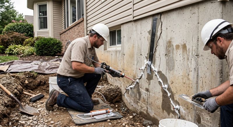 Cracked Foundation Repair in Raleigh County, WV