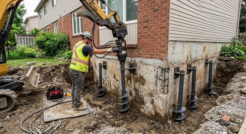 Helical Piers Installation in Beckley, WV