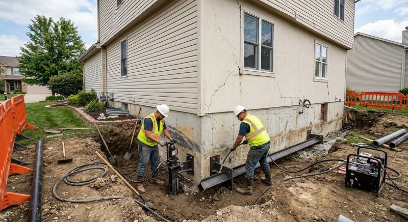 Sinking Foundation Repair in Beaver, WV