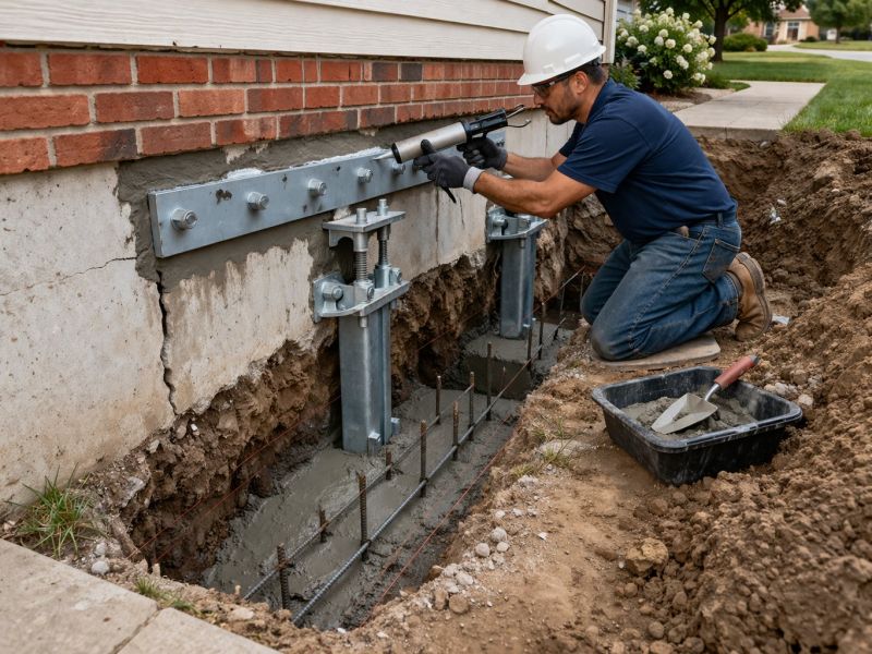Sinking Foundation Repair in Beckley, WV