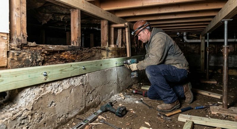 Sinking Foundation Repair in Raleigh County, WV